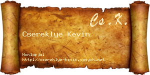 Csereklye Kevin névjegykártya